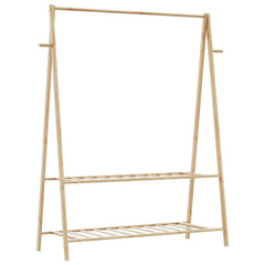 Clothes Rack with Shelves 52x17.9x59.3 Bamboo