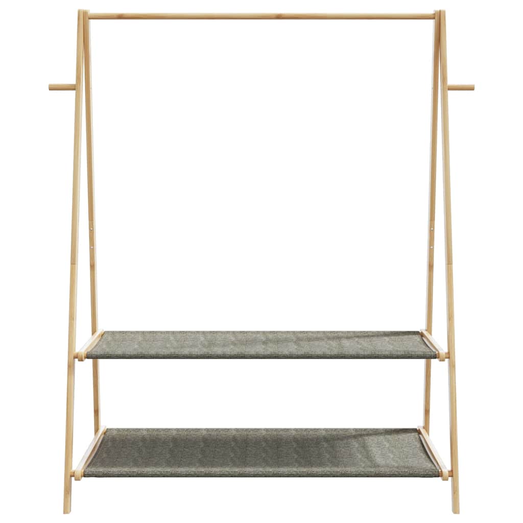 Clothes Rack with Shelves 52x17.9x59.3 Bamboo