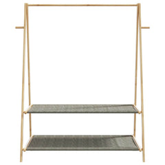 Clothes Rack with Shelves 52x17.9x59.3 Bamboo
