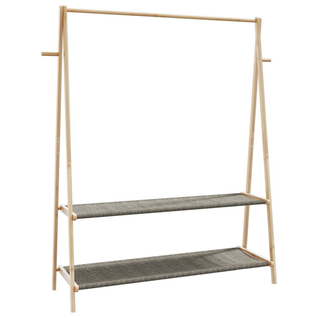 Clothes Rack with Shelves 52x17.9x59.3 Bamboo