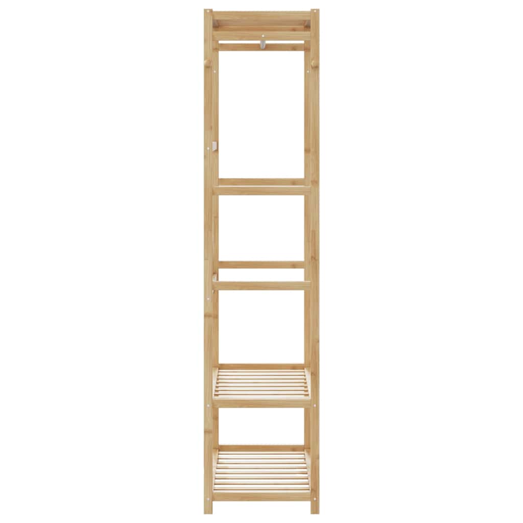 Clothes Rack with Shelves 31.5x15.7x68.9 Bamboo