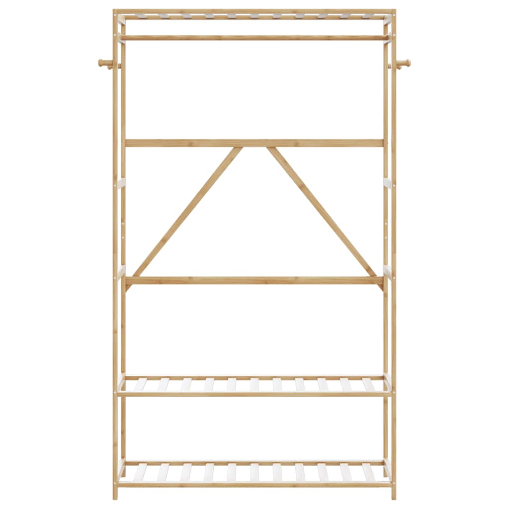 Clothes Rack with Shelves 43.3x15.7x68.9 Bamboo