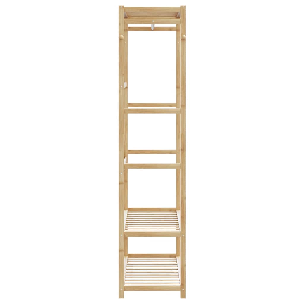 Clothes Rack with Shelves 43.3x15.7x68.9 Bamboo