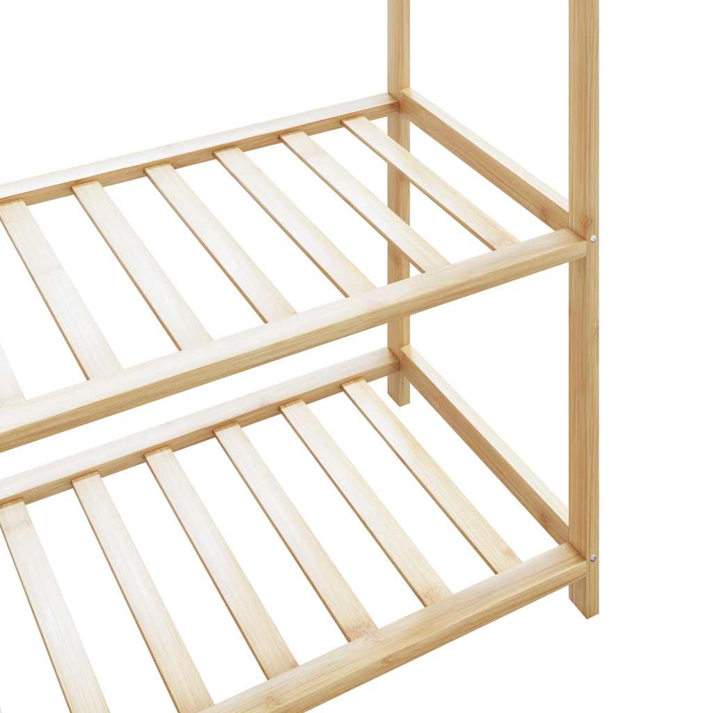 Clothes Rack with Shelves 43.3x15.7x68.9 Bamboo
