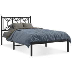Bed Frame Black Steel Twin Bed Frame Rectangular Modern