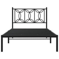Bed Frame Black Steel Twin Bed Frame Rectangular Modern