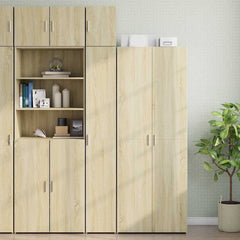 Slim Storage Cabinet Sonoma Oak 11.8x16.7x88.6 Engineered Wood