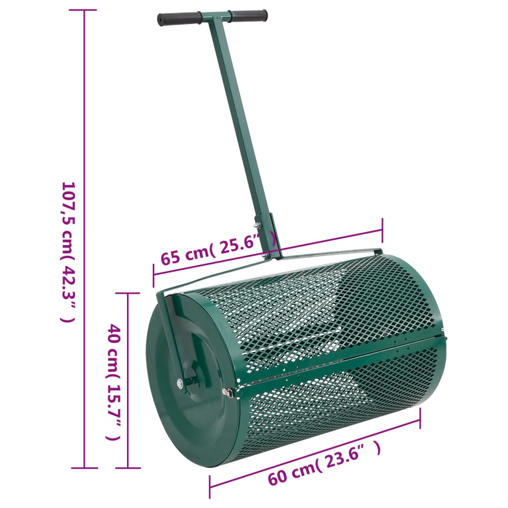 Compost Spreader Green ??15.7x23.6 Steel
