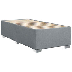 Bed Frame Light grey 100% polyester, plywood, engineered wood