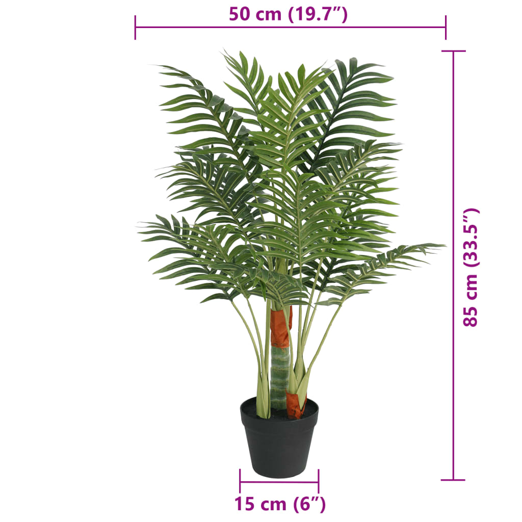 Artificial Palm Tree with 3 Trunks Green 33.5 PP