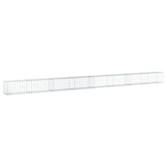 Gabion Basket Silver Galvanized Iron 31.5 x 19.7 x 19.7 in
