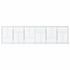 Gabion Basket Silver Galvanized iron Extra Large Durable