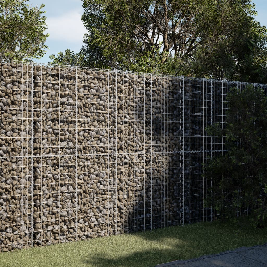 Gabion Basket Silver Galvanized Iron 98.4 x 39.4 x 78.7 in