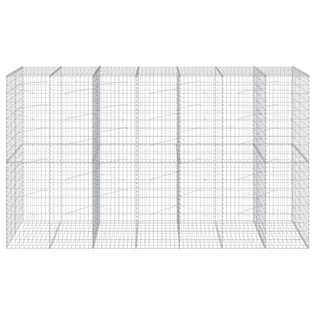 Gabion Basket with Cover 137.8x39.4x78.7 Galvanized Iron