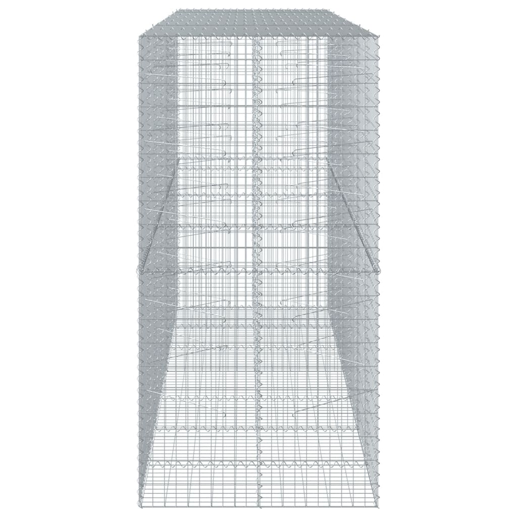 Gabion Basket with Cover 137.8x39.4x78.7 Galvanized Iron