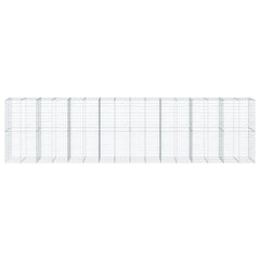 Gabion Basket Silver Galvanized Iron Extra Large Durable