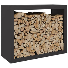 Firewood Rack Black 39.4x15.7x31.5 Steel