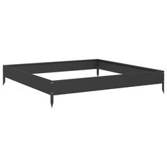 Garden Raised Bed Black Steel 39.4x39.4x7.3 in Durable