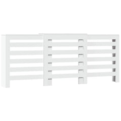 Radiator Cover White 80.7x8.5x32.9 Engineered Wood