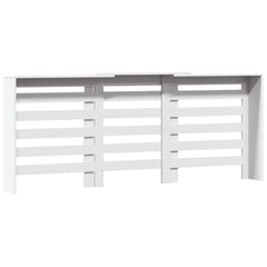 Radiator Cover White 80.7x8.5x32.9 Engineered Wood