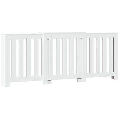 Radiator Cover White 80.7x8.5x32.9 Engineered Wood