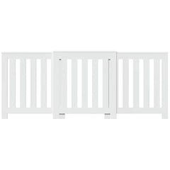Radiator Cover White 80.7x8.5x32.9 Engineered Wood