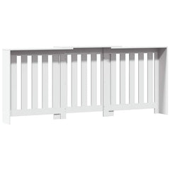 Radiator Cover White 80.7x8.5x32.9 Engineered Wood