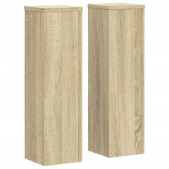 Plant Stand Set of 2 Sonoma oak Engineered wood Tall Modern