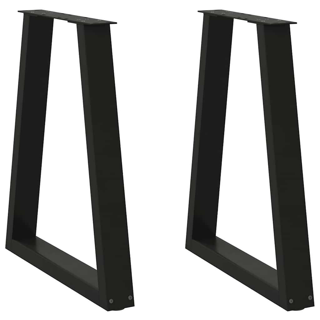 Coffee Table Leg Set of 2 Black Powder-coated steel