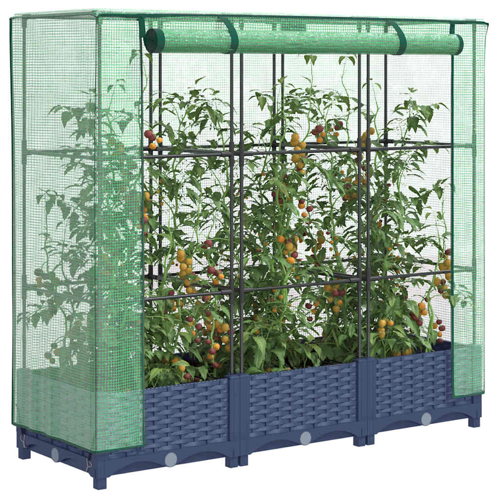 Raised Bed Blue Grey Polypropylene, Polyethylene, Iron Medium