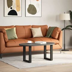 Coffee Table Leg Set of 2 Black Powder-Coated Steel Medium