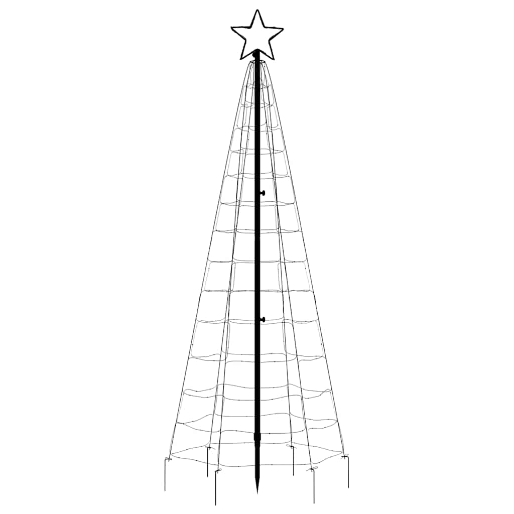 70.9-inch outdoor LED Christmas tree with 220 warm white lights and star topper