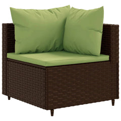 Patio Sofa Set Set of 10 Brown