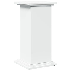 Display Stand White Engineered Wood Medium Storage
