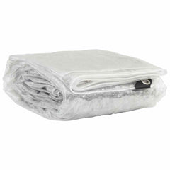 Plant Cover Transparent and White PVC 6.6x13.1 Feet Foldable