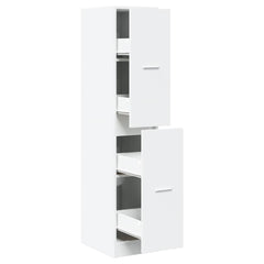 Apothecary Cabinet White Engineered Wood Medium