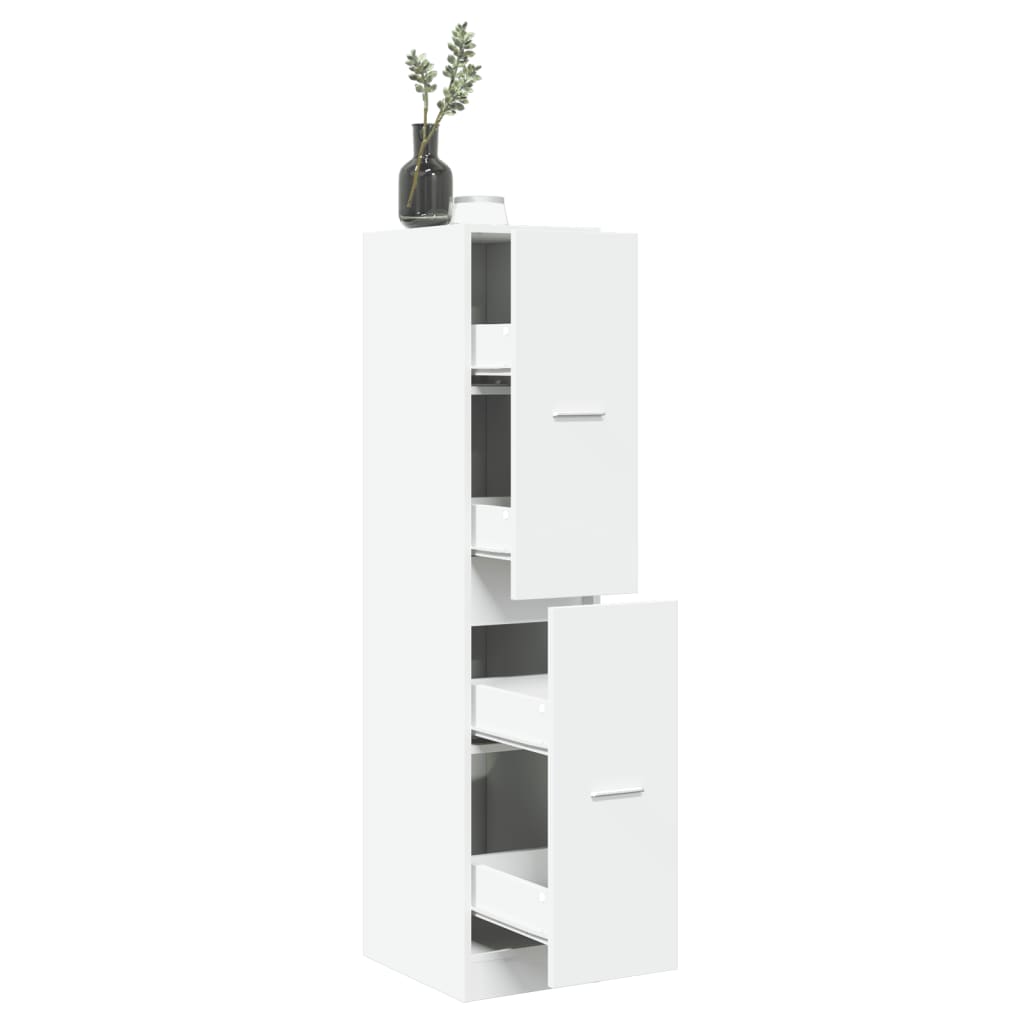 Apothecary Cabinet White Engineered Wood Medium