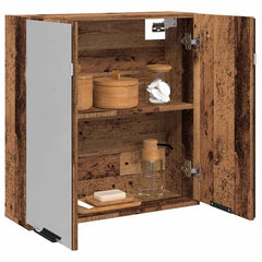 Mirror Cabinet Old Wood Engineered Wood, Glass Medium Modern