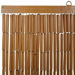 Bamboo beaded door curtain with palm tree design, 39.4x78.7 inches, for insect protection.