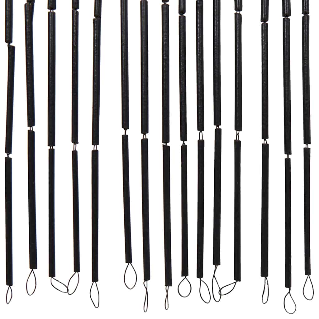 Bostome palm tree bamboo beaded door curtain with 100 strands for insect protection and airflow.