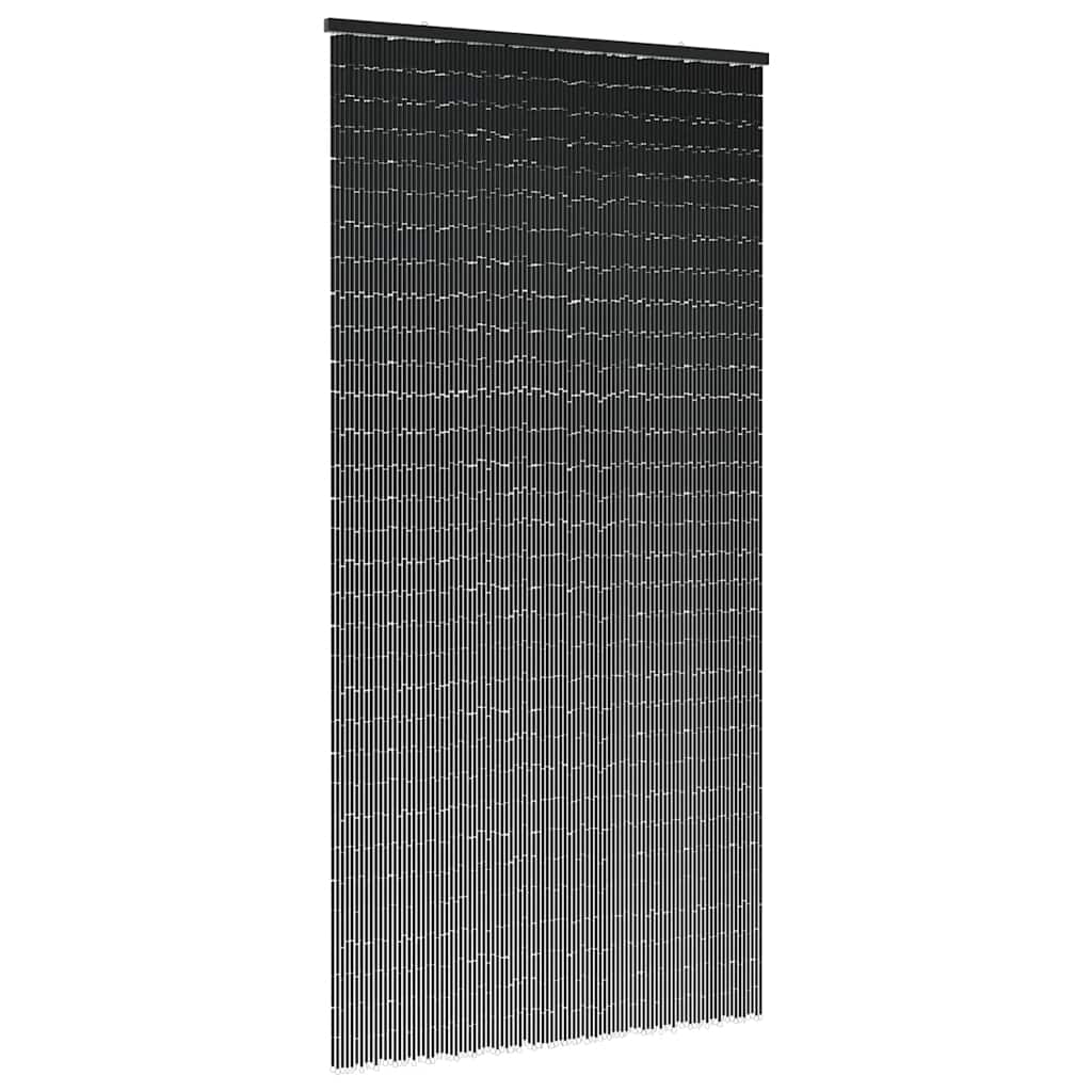 Dark gray bamboo insect door curtain, 39.4x86.6 inches, with hanging strands.