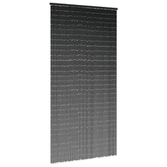 Dark gray bamboo insect door curtain, 39.4x86.6 inches, with hanging strands.