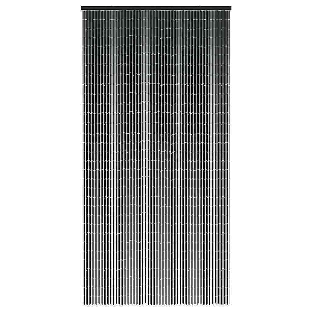 Dark gray bamboo insect door curtain with 100 strands, 39.4x86.6 inches, eco-friendly design.