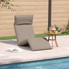 Folding Sun lounger Taupe 68.9x21.3x3.3 Oxford Fabric