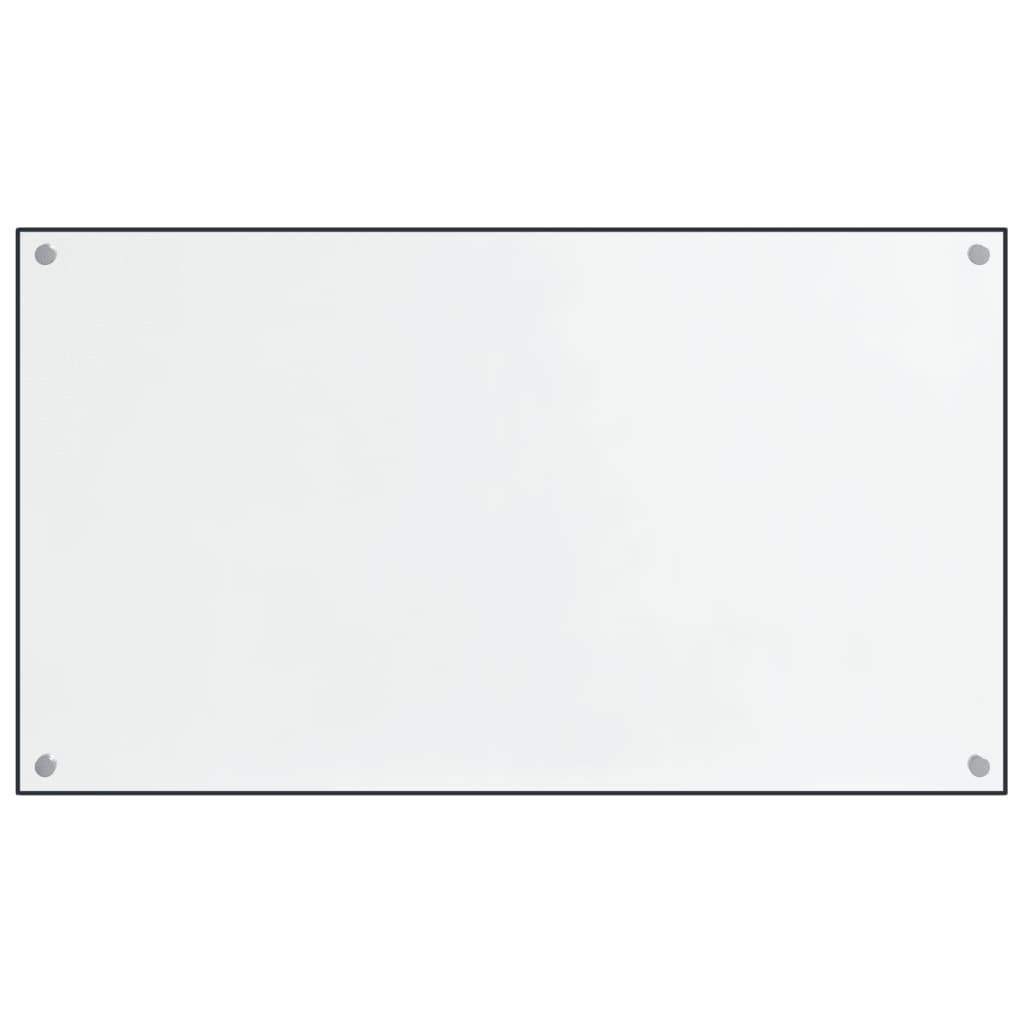 Two transparent tempered glass kitchen backsplash panels, each 27.6 by 15.7 inches.