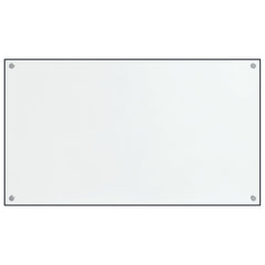 Two transparent tempered glass kitchen backsplash panels, each 27.6 by 15.7 inches.