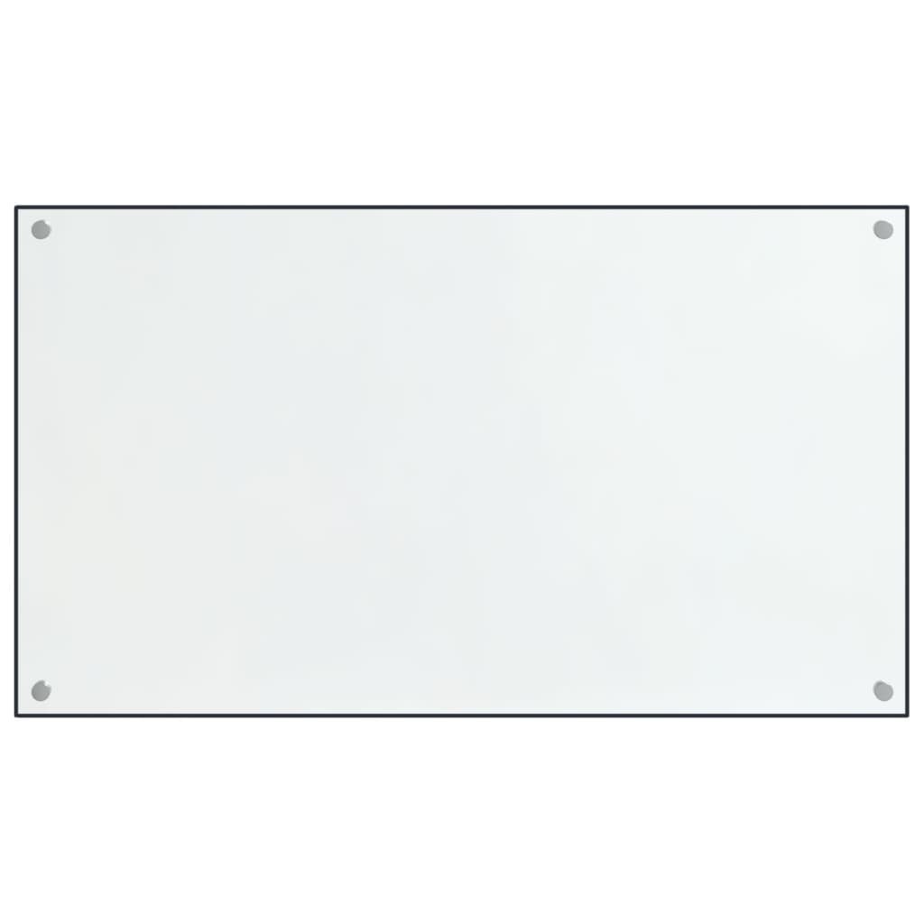 Two transparent tempered glass kitchen backsplash panels, each 27.6 by 19.7 inches.
