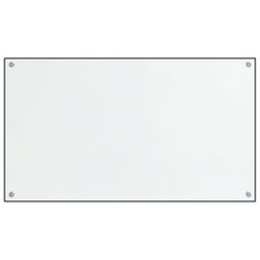 Two transparent tempered glass kitchen backsplash panels, each 27.6 by 19.7 inches.