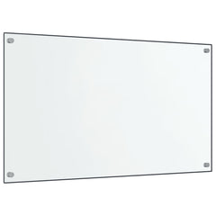 Two transparent tempered glass kitchen backsplash panels, each 27.6 by 19.7 inches.