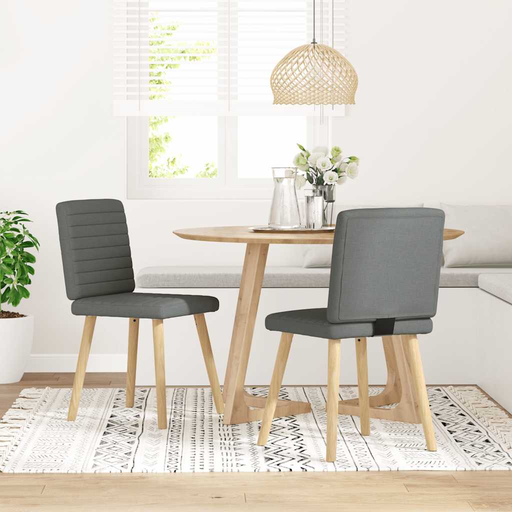 Dining Chair Set of 2 Dark Grey
